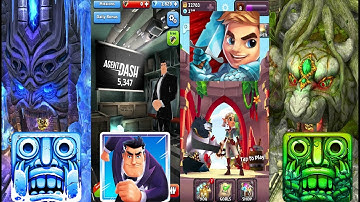 Temple Run 2 Frozen Shadows Vs Agent Dash Vs Blades of Brim Vs Temple Run 2 Lost Jungle - Gameplay