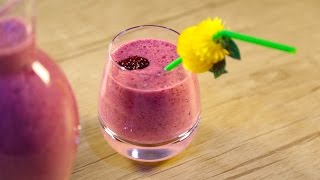 #وجبات_15_ثانية | عصير التوت بالحليب 15s | Berry smoothie#