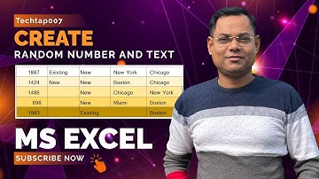 Create random number and text in Microsoft excel