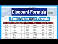 Excel percentage formula || discount formula bangla tutorials