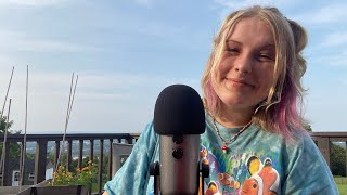 ASMR outside! personal attention, makeup, and mouth sounds 