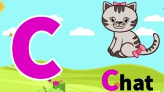 كورس تعلم الفرنسيه للأطفال حرف(C c)كلمات على حرف(Cc)