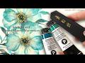 最近買った画材紹介🎨墨と鉱物水彩絵の具で簡単なお花を描いてみた　Amazing Sumi Ink & Natural Mineral Watercolors I Bought Recently