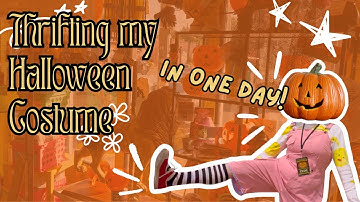 Thrifting/Making my Halloween Costume in One Day for a Halloween-Themed Tattoo Convention 🎃🌟🦇