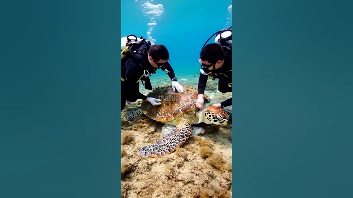Marine Biologist Save Almost Extinct Large Sea Turtle! #Rescue #WIldlife #Animals