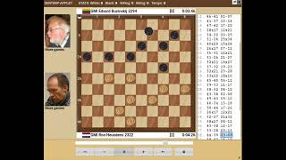 Ron Heusdens-Edvard Buzinskij World Draughts Blitz Championship 2022 screenshot 1