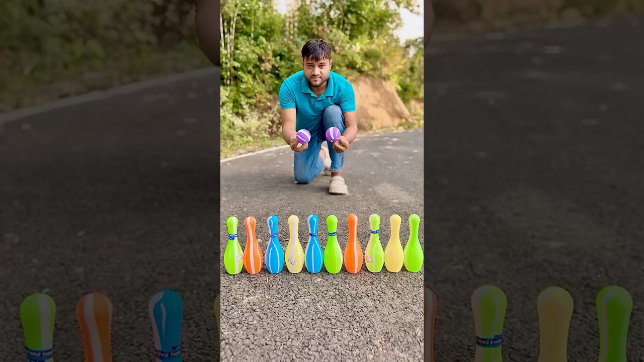 Multicolour Bowling Set🎳Testing for Indoor and Outdoor play