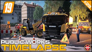 🚧 Removing Dirt & Leveling Ground For A New Car Park - Public Works ⭐ FS19 Champs De France TP