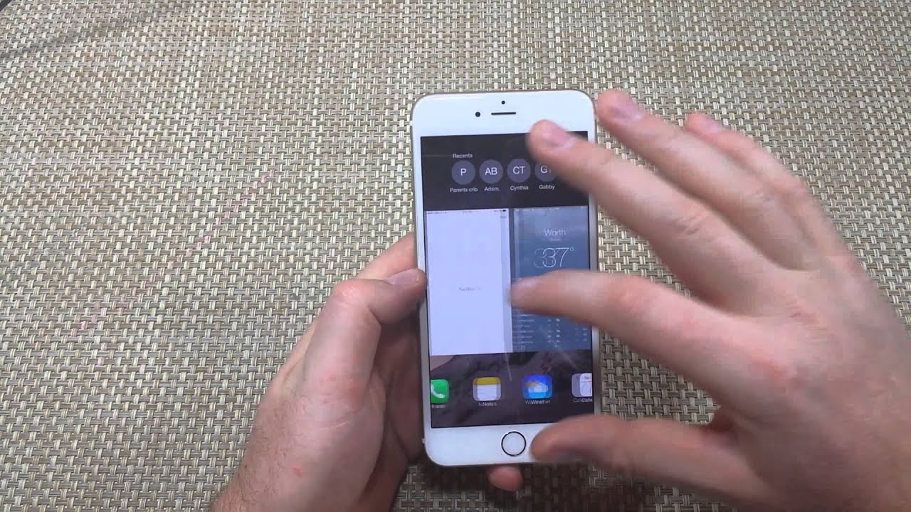 Apple iPhone 6 / 6 Plus How to Close Recent, Running or Background Apps  ios8 ios 8 - YouTube