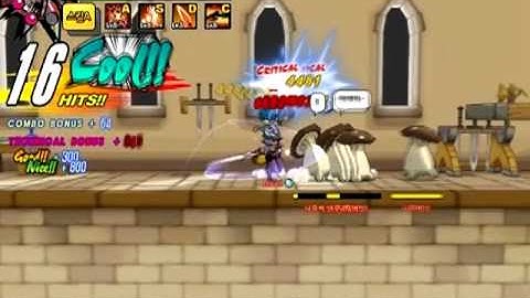 [Elsword] Elsword basic combo loop with →→↑z