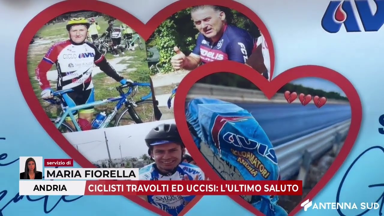 8 AGOSTO 2025 - ANDRIA, L'ULTIMO SALUTO AI CICLISTI UCCISI