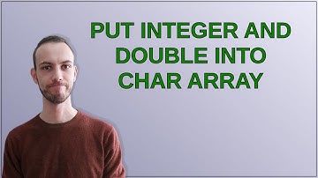 Arduino: Put integer and double into char array