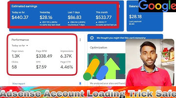 Adsense Loading Safe Method 2023 | Adsense Account Earning Tricks High Cpc Keywords Free