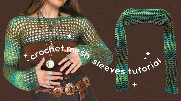 how to crochet mesh sleeves - EASY tutorial
