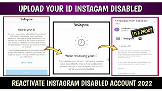 Confirm Your Identity Upload Your ID Problem | Reactivate Instagram Disabled Account 2022