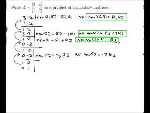 How to find elementary matrix How to find elementary matrix picture