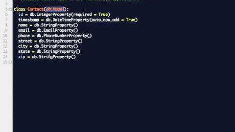 Addressbook: A walkthrough of a simple AppEngine application