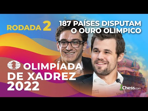 187 Países Disputam o OURO Olímpico! / Olimpíada de Xadrez 2022 - Chennai,  Índia - Rodada 02 