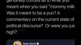 Sean Davis says “mommy milky” on twitter