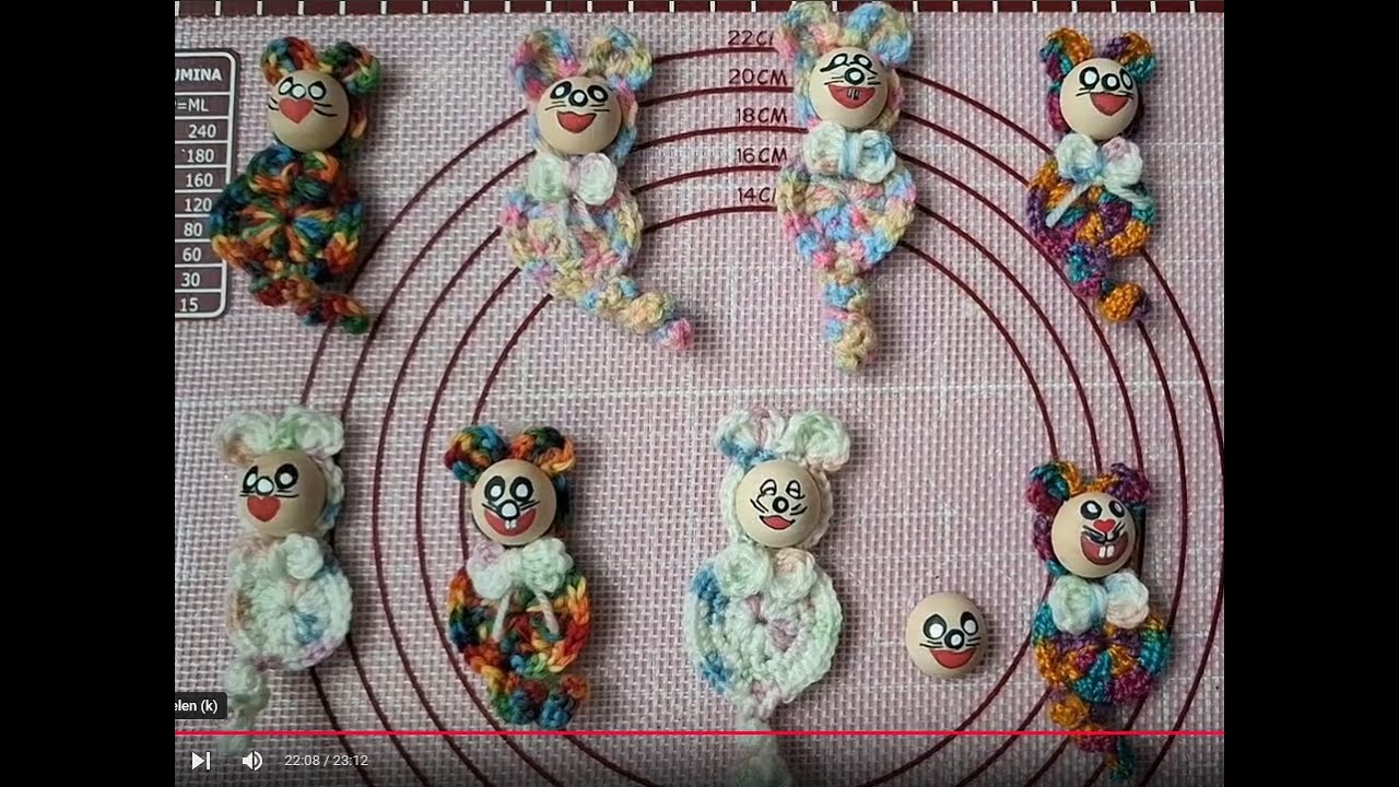 Wir häkeln heute kleine Mäusche!!!!#TUTORIAL UND CRAFTUPDATE#