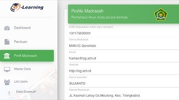 TUTORIAL LOG IN E - LEARNING MADRASAH SEBAGAI OPERATOR
