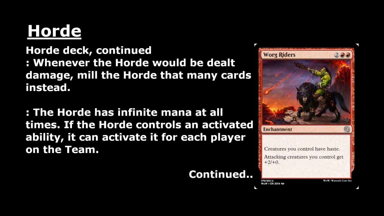 Format Spotlight: The Horde | World of Cardcraft | Custom Magic the gathering Cards