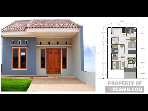 Denah Rumah Minimalis Ukuran 7x10 Kamar 3 Sederhana - YouTube