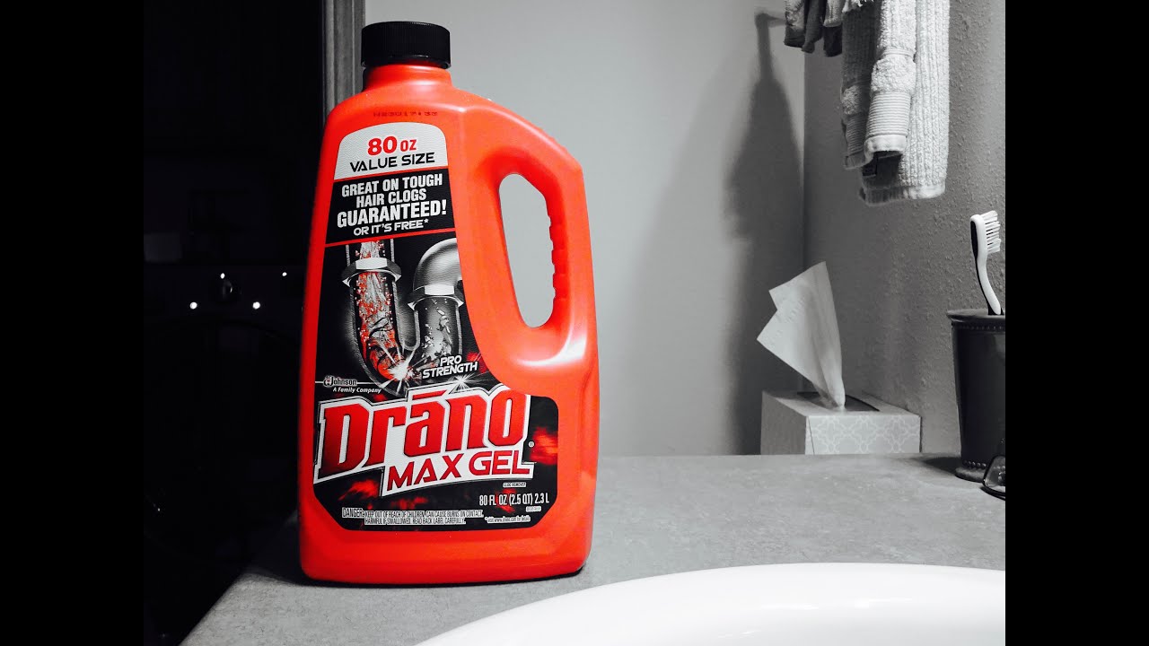 Draino Max Gel Kit: Professional Strength Drano Drain Clog Liquid Remover  Cleaner, Works On Hair And More In The Bathtub, Sink, Shower & HeroFiber  Rubber Protection Gloves.