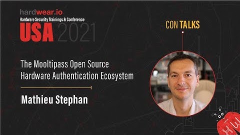 The Mooltipass Open Source Hardware Authentication Ecosystem | Mathieu Stephan | hardwear.io USA Con