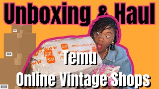 Temu Unboxing & Vintage Shops Haul- Thrifting Online Finding Plus Size Clothes