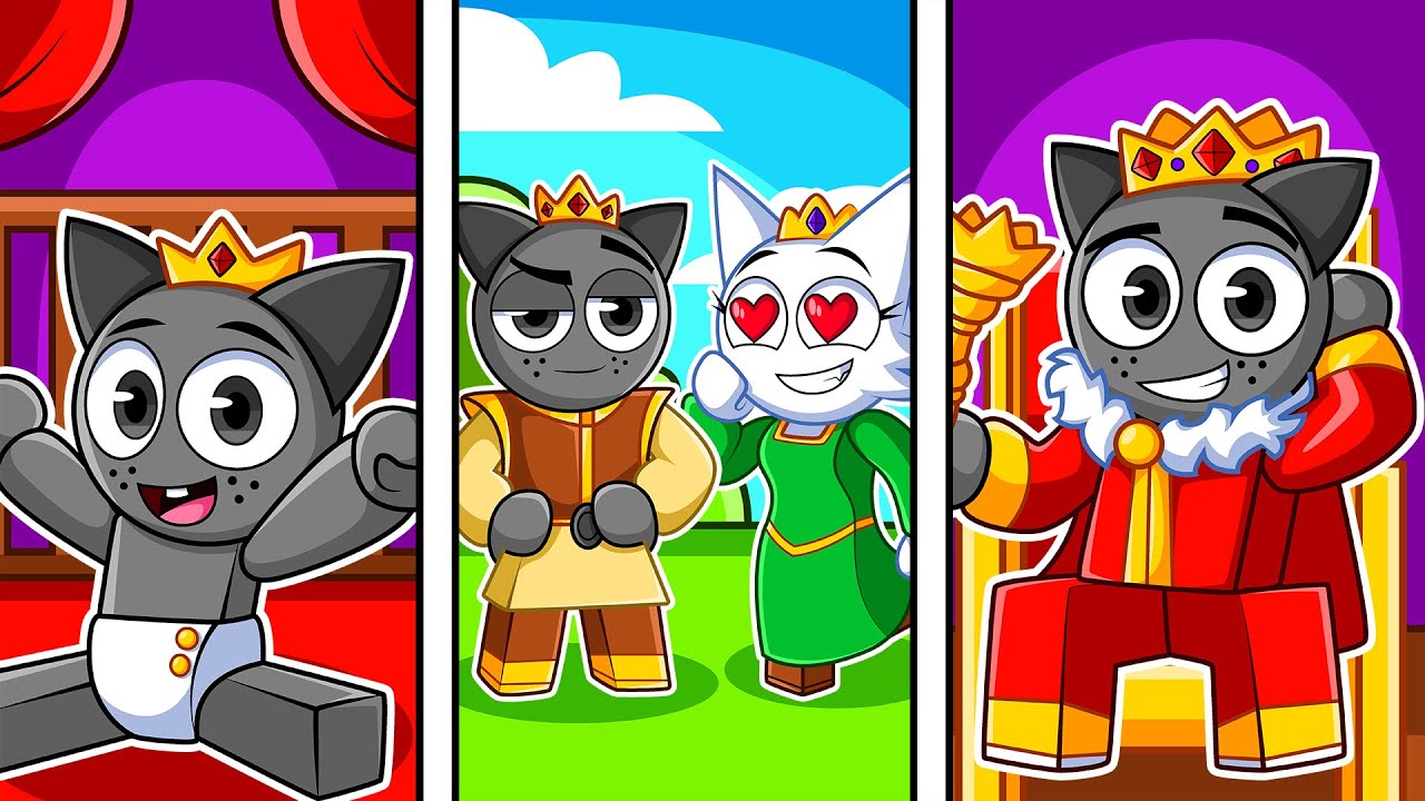 LA HISTORIA DE AMOR DE LOS REYES GRAY Y WENDA 👑💖 EL CICLO DE VIDA DE LA REALEZA GRAY SPRUNKI 🏰🥰