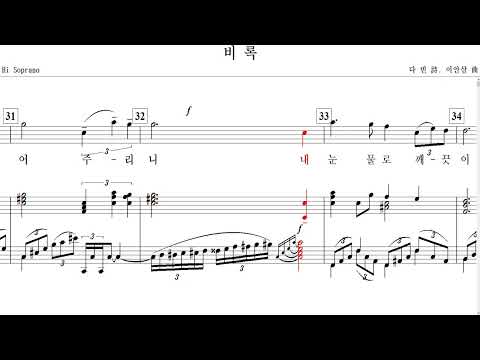 비록(다 빈 詩. 이안삼 曲)-for Hi-Soprano