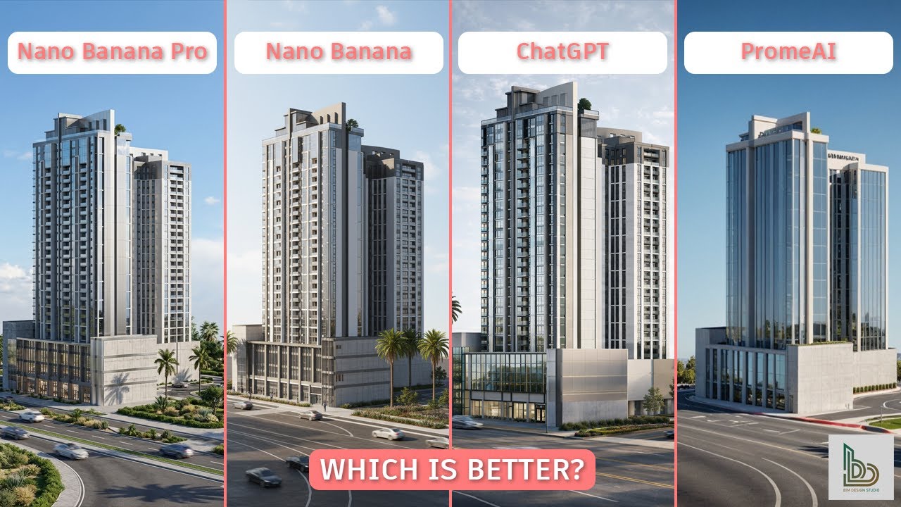 SketchUp и фотореализм: сравнение Nano Banana Pro, Nano Banana, ChatGPT и PromeAI!