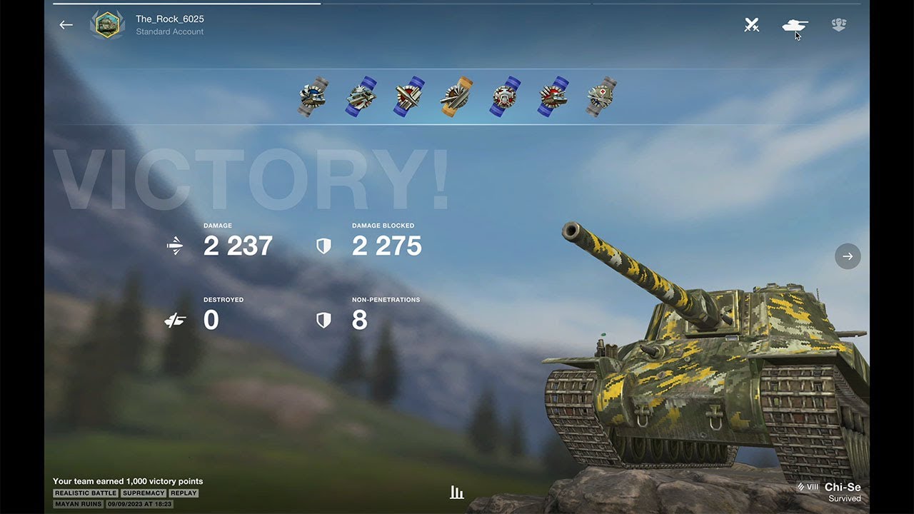 Carro pesante giapponese Chi Se su mappa Maya Ruins in modalità Realistic 