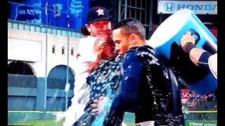 Julia Morales Gatorade Shower Astros