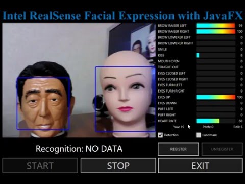 IntelRealSenseFacialExpression with JavaFX