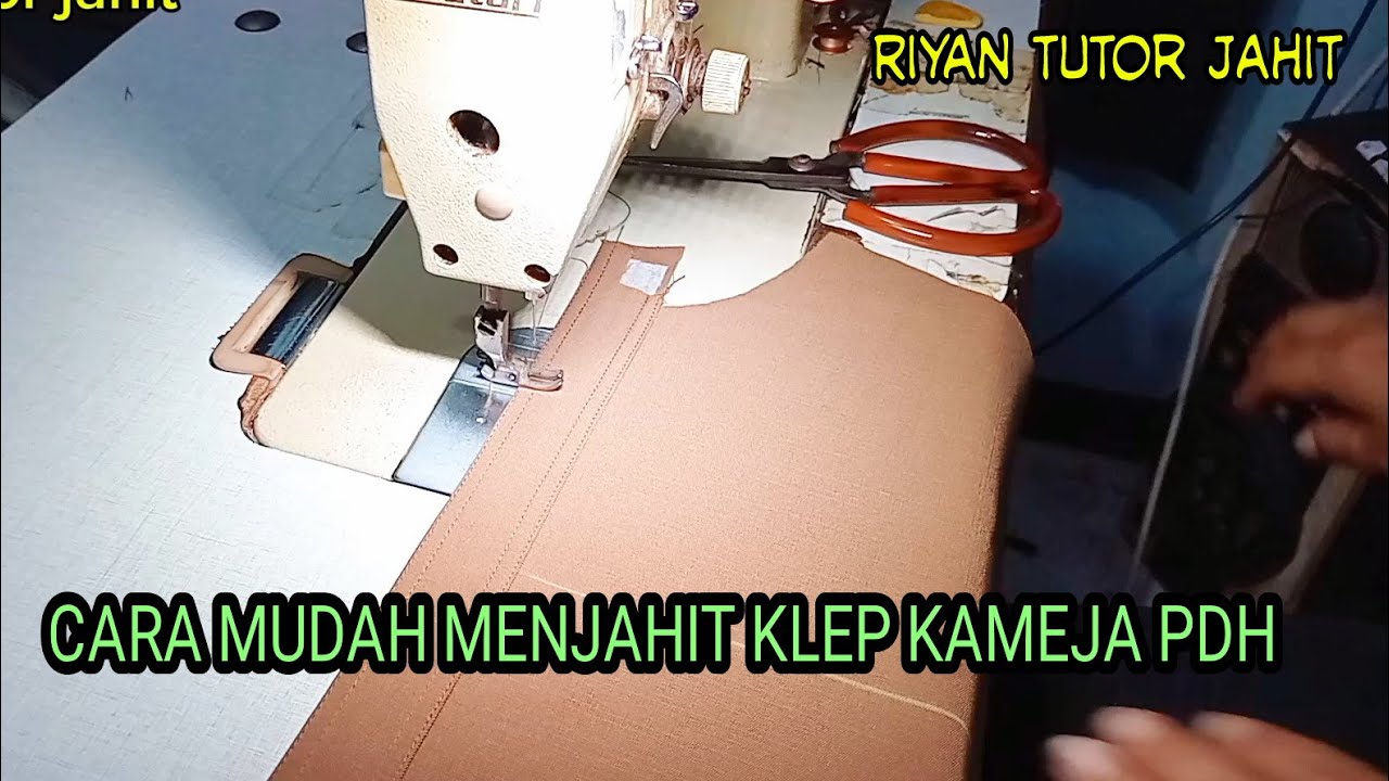 CARA MENJAHIT KLEP ATAU PLACKET KEMEJA PDH || TIPS DAN TRIK MENJAHIT PLACKET