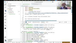 How to show future events of an online calendar with Python