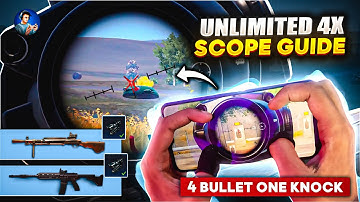 🔥4x scope unlimited guide | Customized sensitivity (M416 & DP-28) BGMI