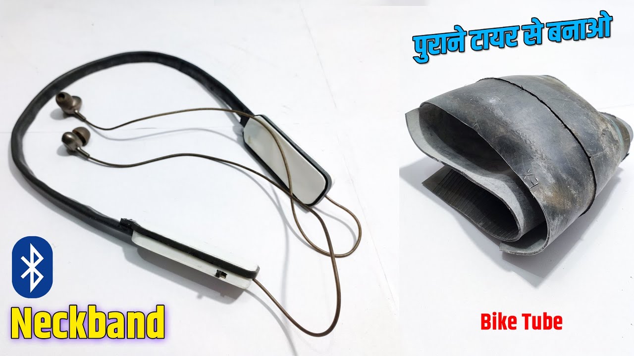 Bluetooth Earphone | How To Make Neckband Earphone At Home | पुराने टायर से बनाओ