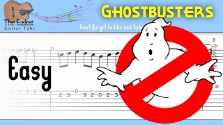 Video thumbnail of "Ghostbusters Theme Guitar Tab"