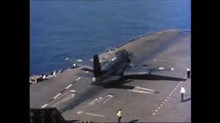 French Navy Breguet Alizé aboard aircraft carrier Foch (R99) in 1968