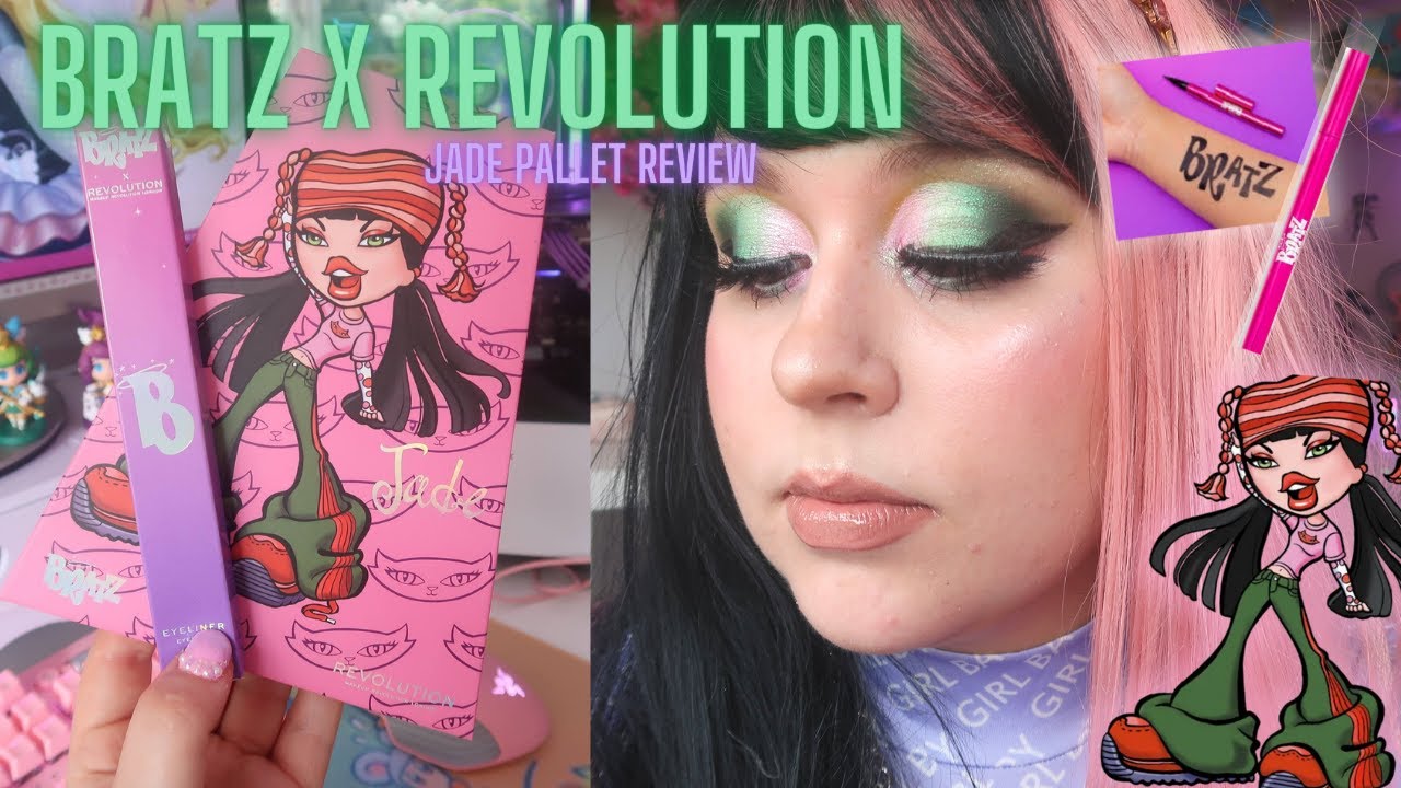 TESTING REVOLUTION X BRATZ MAKEUP! 💜 JADE REVIEW AND TUTORIAL // Y2K, KAWAII, EGIRL💚 💋