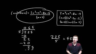 Cubics 5 - Factorising Cubics by Long Division