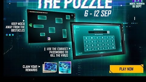 Free Fire New Event  THE PUZZLE full detail