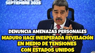 NICOLÁS MADURO HACE FUERTE REVELACIÓN EN MEDIO DE TENSIONES CON EE.UU