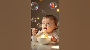 🔥 Baby Eats AI-Made Lava Ice Cream | Futuristic Food Created by Artificial Intelligence! #shorts