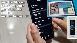 Auto Liveview on Echo Show, When Ring Doorbell Is Pressed