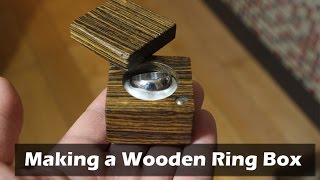 This is a wooden ring box made from bocote hardwood. Here is the ring that went into the box: https://www.youtube.com/watch?v=