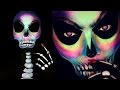 Holographic Skull Halloween Makeup Tutorial - Colorful Skull Makeup